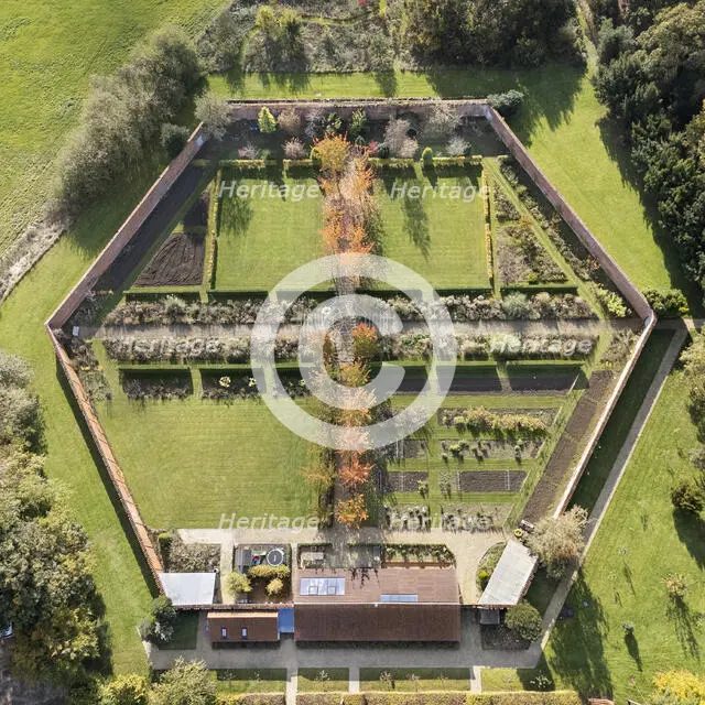 Ashby Hall, Walled Garden, Heath Road, Ashby de la Launde, North Kesteven, Lincolnshire, 2024. Creator: James O Davies.
