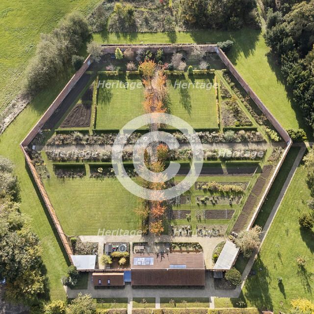 Ashby Hall, Walled Garden, Heath Road, Ashby de la Launde, North Kesteven, Lincolnshire, 2024. Creator: James O Davies.