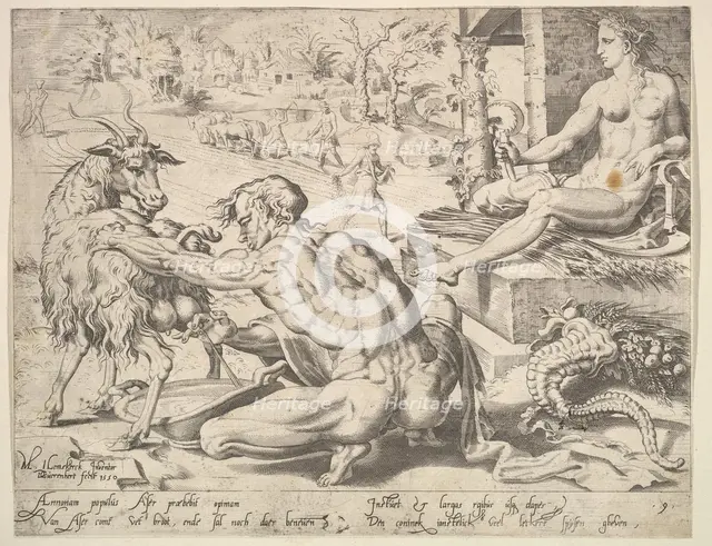 Asher, from the series The Twelve Patriarchs, 1550. Creator: Dirck Volkertsen Coornhert.