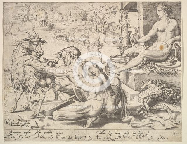 Asher, from the series The Twelve Patriarchs, 1550. Creator: Dirck Volkertsen Coornhert.