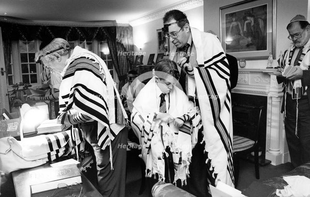 Asher Selman prepares for his Barmitzvah, 1996. Creator: Unknown.