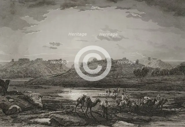 Ashkelon, 1840. Creator: Charles Nicolas Ransonnette.