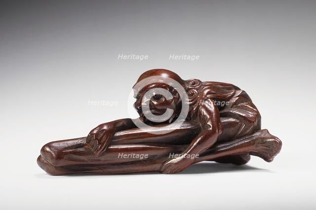 Ashinaga Applying Moxa Treatment, Mid- to late 19th century. Creator: Hokkyo Sessai.