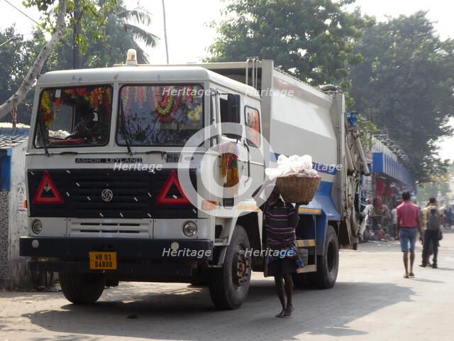 Ashok Leyland truck in West Bengal, India, 2019. Creator: Unknown.