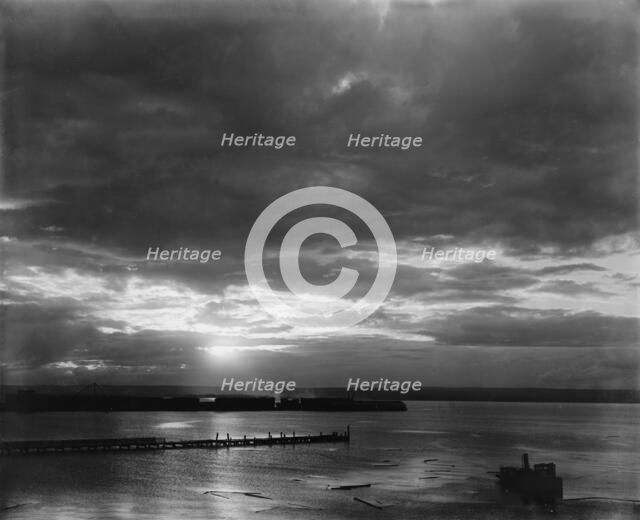 Ashland, sunset across the river, between 1880 and 1899. Creator: Unknown.