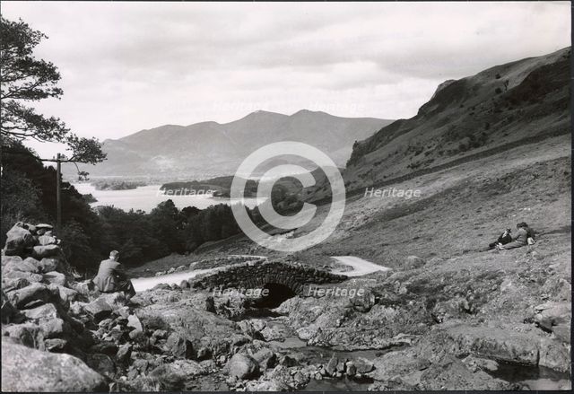 Ashness Bridge, Borrowdale, Allerdale, Cumbria, 1930s. Creator: J Dixon Scott.