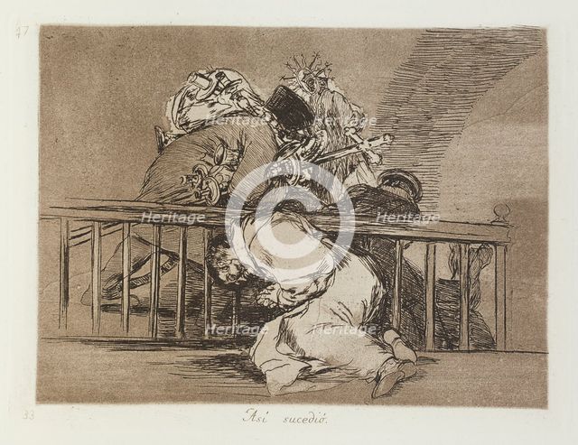 Así sucedió.; Los Desastres de la Guerra, Madrid 1863. Creator: Francisco Goya.
