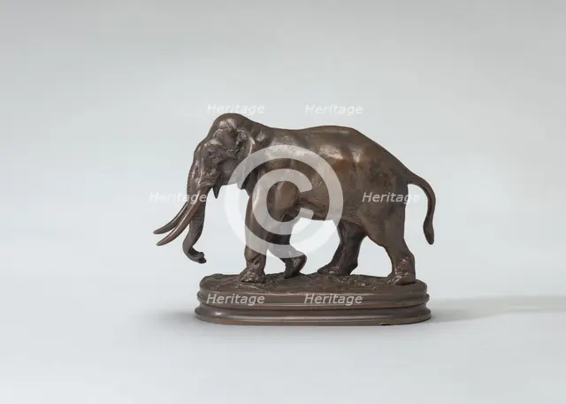Asian Elephant Walking, model c. 1830s. Creator: Antoine-Louis Barye.