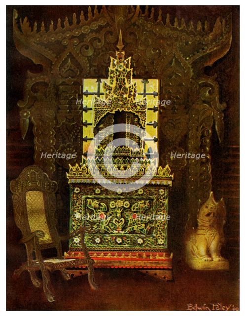 Asian furniture, 1911-1912.Artist: Edwin Foley