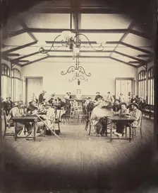 Asile impérial de Vincennes, salle de jeu, 1858-59. Creator: Charles Nègre