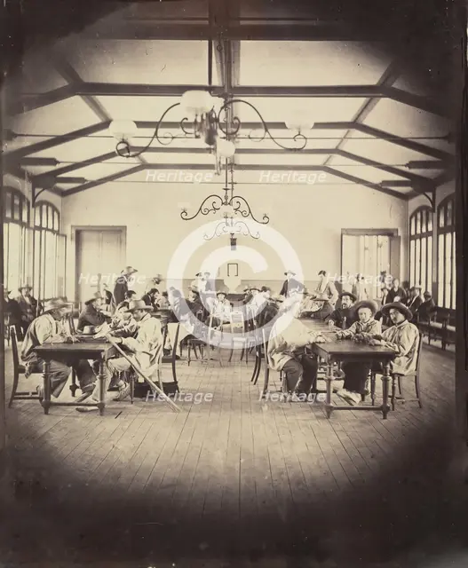 Asile impérial de Vincennes, salle de jeu, 1858-59. Creator: Charles Nègre.