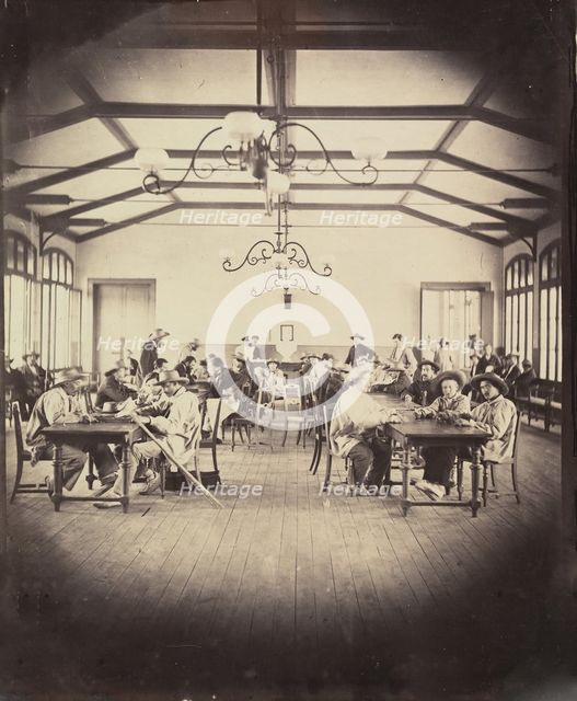 Asile impérial de Vincennes, salle de jeu, 1858-59. Creator: Charles Nègre.