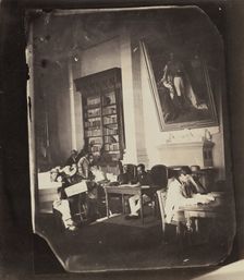 Asile impériale de Vincennes: la bibliothèque, 1858-59. Creator: Charles Nègre