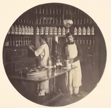 Asile Impériale de Vincennes, la pharmacie, 1858-59. Creator: Charles Nègre
