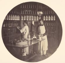 Asile Impériale de Vincennes, la pharmacie, 1858-59. Creator: Charles Nègre