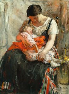 Asleep, 1875-1899. Creator: Robert Gemmell Hutchison