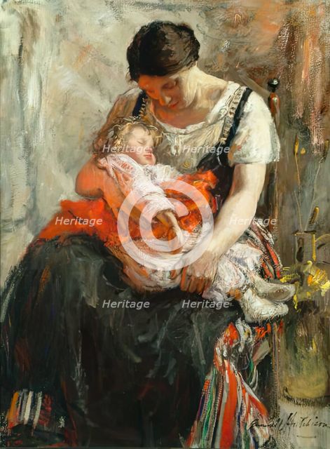 Asleep, 1875-1899. Creator: Robert Gemmell Hutchison.
