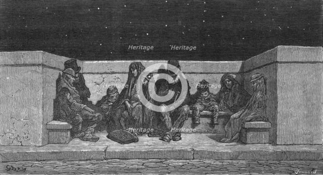'Asleep Under the Stars', 1872.  Creator: Gustave Doré.