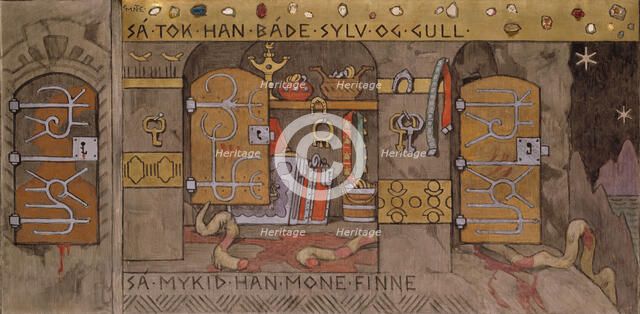 Åsmund bringing Home Silver and Gold. Artist: Munthe, Gerhard (1849-1929)