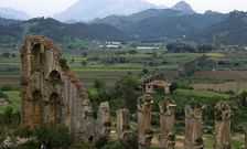 Aspendos Aqueduct, Turkey, 2019. Creator: Ethel Davies