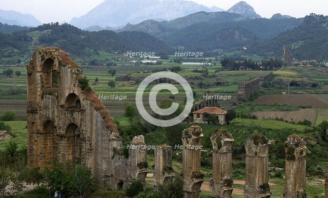 Aspendos Aqueduct, Turkey, 2019. Creator: Ethel Davies.
