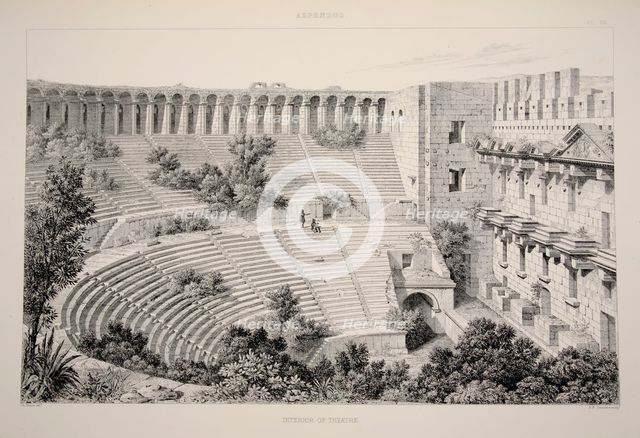 Aspendu - Interior of Theatre, pub. 1863 (lithograph). Creator: English School (19th Century).