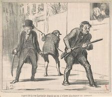 Aspect de la rue Lacépède ..., 19th century. Creator: Honore Daumier