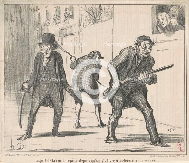 Aspect de la rue Lacépède ..., 19th century. Creator: Honore Daumier.