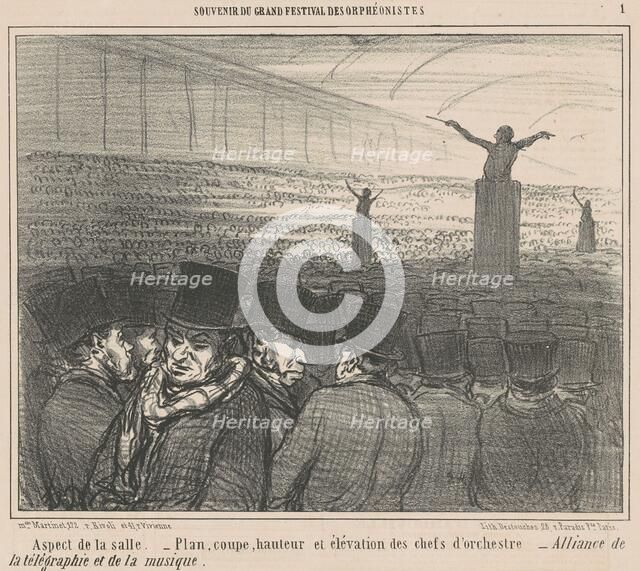 Aspect de la salle, 19th century. Creator: Honore Daumier.