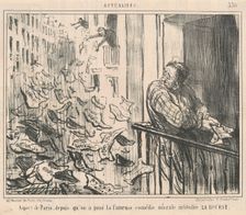 Aspect de Paris, depuis qu'on a joue..., 19th century. Creator: Honore Daumier