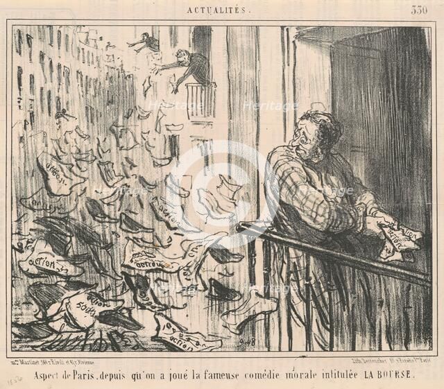 Aspect de Paris, depuis qu'on a joue..., 19th century. Creator: Honore Daumier.