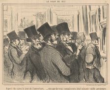 Aspect de salon le jour de l'ouverture ..., 19th century. Creator: Honore Daumier