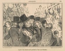 Aspect des boulevards pendant la foire aux bibelots, 19th century. Creator: Honore Daumier