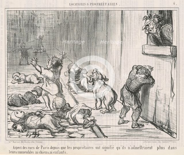 Aspect des rues de Paris depuis ..., 19th century. Creator: Honore Daumier.