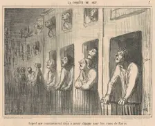 Aspect que commencent déjà à avoir chaque soir les rues de Paris, 1857. Creator: Honore Daumier