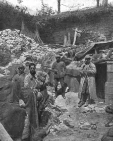 Aspects du champ de bataille de Verdun; Poste de commandement d'une brigade qui prit part..., 1916. Creator: Unknown