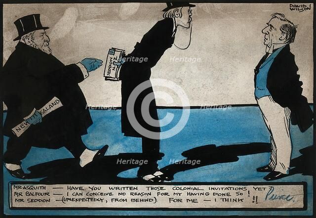 Asquith, Balfour and Seddon, 1905. Creator: David Wilson.