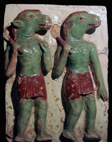 Ass-headed demons from a temple in Thailand