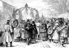 Assassination of the Emperor of Russia: place where the Emperor was killed, 1881. Creator: William James Palmer