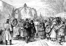 Assassination of the Emperor of Russia: place where the Emperor was killed, 1881. Creator: William James Palmer