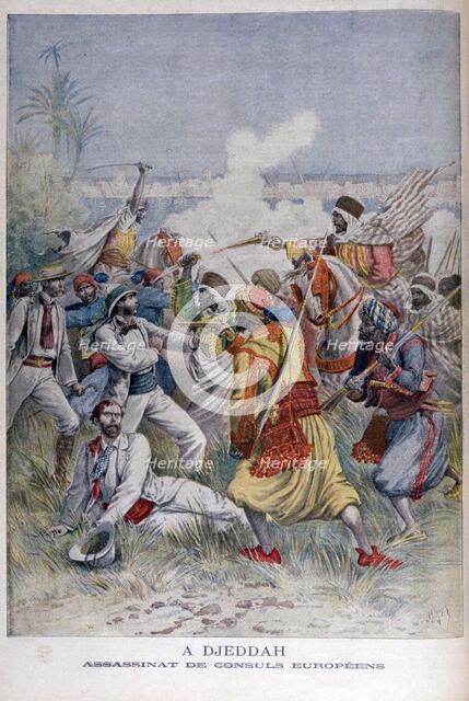 Assassination of the european consuls, Djeddah, 1895. Artist: Henri Meyer