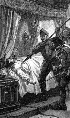Assassination of Albrecht von Wallenstein, Austrian soldier, 1634 (19th century)