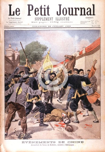 Assassination of Baron Ketteler, Beijing, 1900. Artist: Unknown