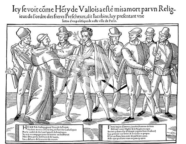 Assassination of Henry III, King of France, 1589 (1589-1590). Artist: Unknown