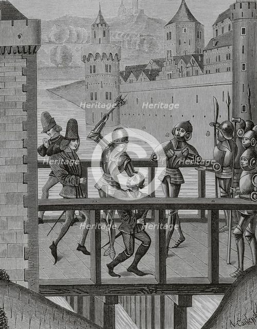 Assassination of John the Fearless, (1371-1419), Duke of Burgundy...on 10 September, 1419, (1878).  Creator: Unknown.