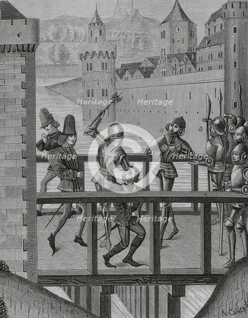 Assassination of John the Fearless, (1371-1419), Duke of Burgundy...on 10 September, 1419, (1878).  Creator: Unknown.