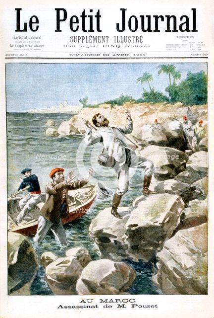 Assassination of M.Pouzet, 1901. Artist: Unknown