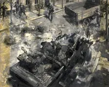 Assassination of Reinhard Heydrich, c1942. Creators: Central Office of Information, Terence Tenison Cuneo