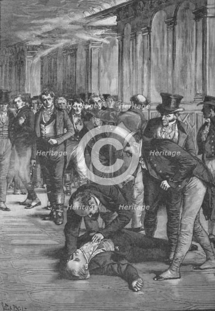 Assassination of Spencer Perceval, 1812 (1906). Artist: Unknown.