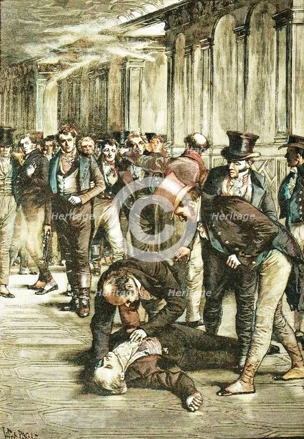 Assassination of Spencer Perceval, 1812 (1906). Creator: Unknown.